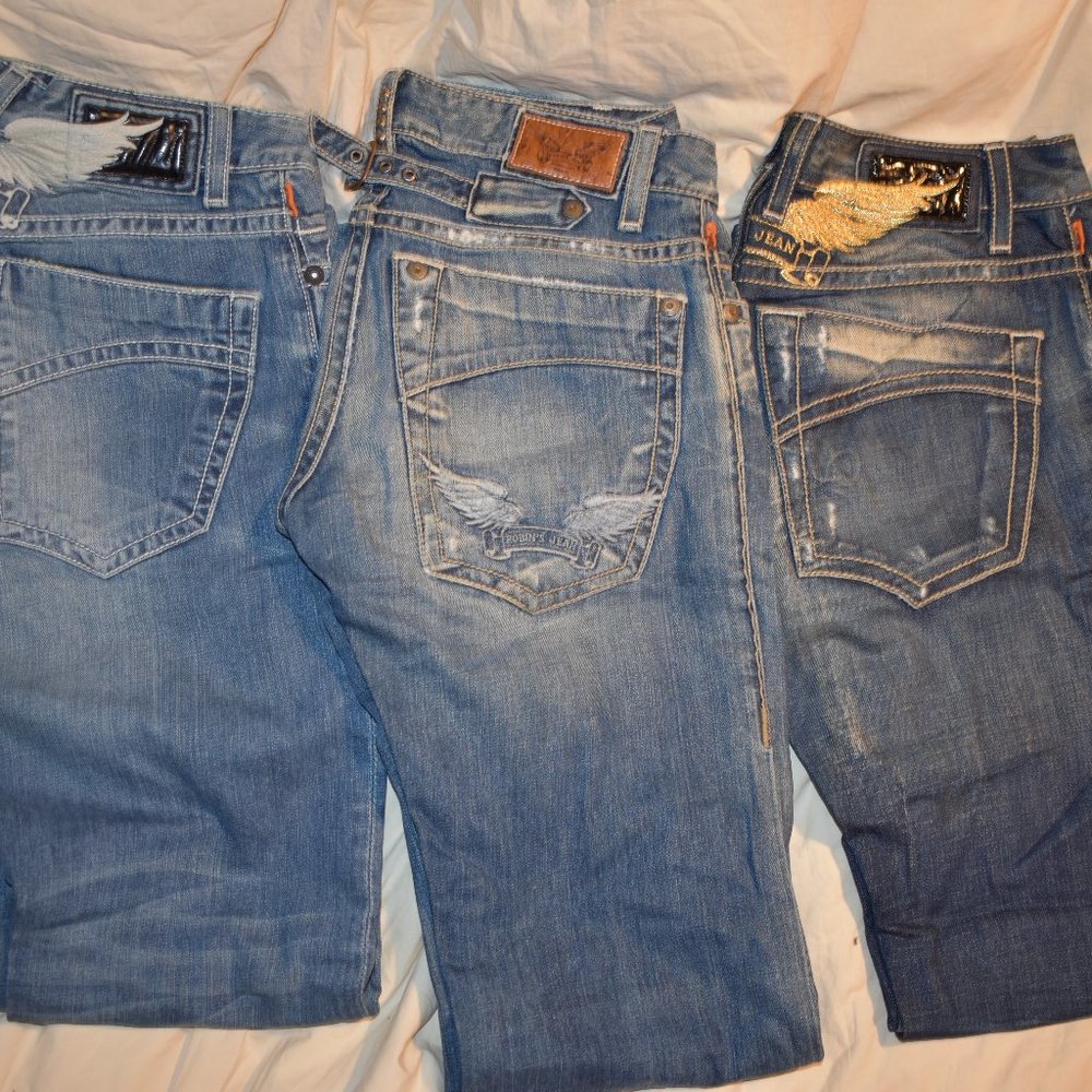 pick from 3 Robins Jeans waist size 29, 28, 29